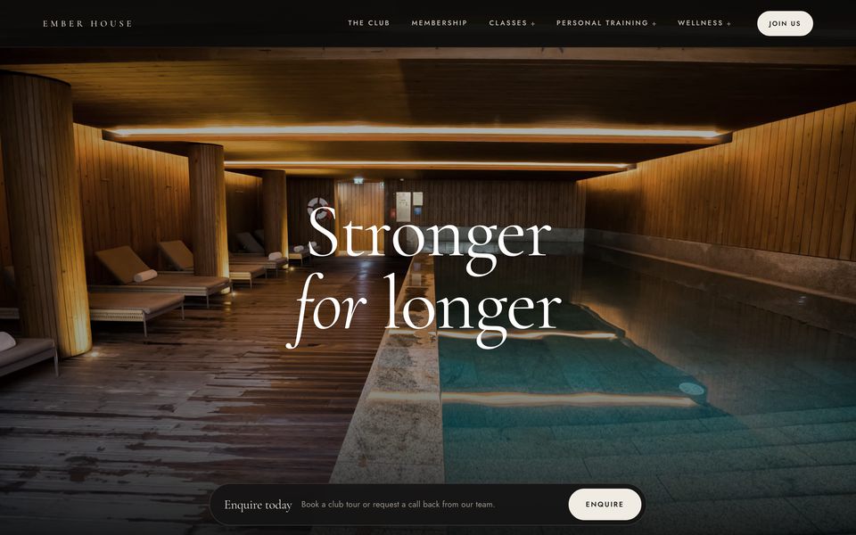 Ember House demo site homepage