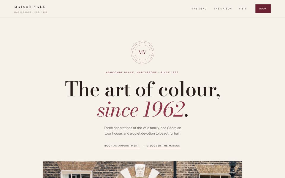 Maison Vale demo site homepage